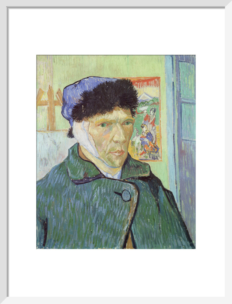 Self-Portrait with Bandaged Ear (art print, medium, white)