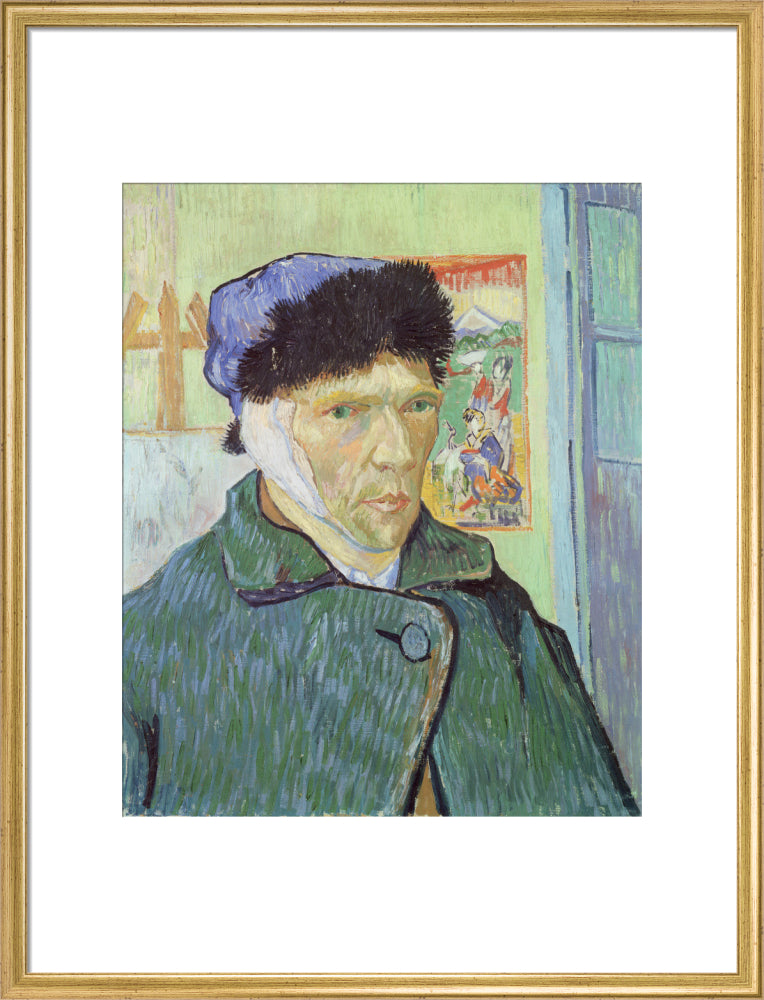 Self-Portrait with Bandaged Ear (art print, large, gold)