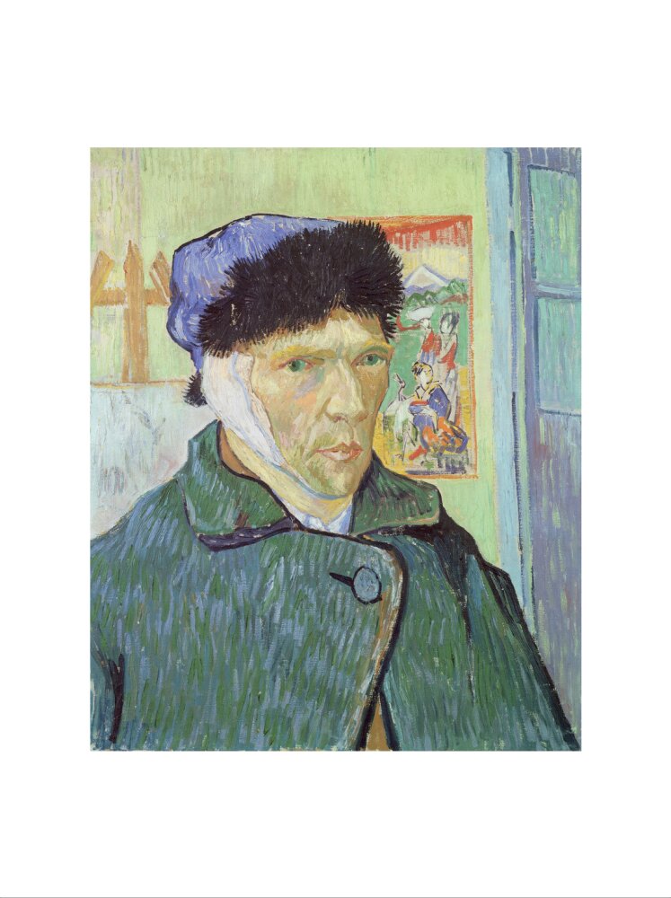Self-Portrait with Bandaged Ear (art print, small, unframed)
