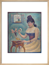 Load image into Gallery viewer, Young Woman Powdering Herself (art print, medium, natural)
