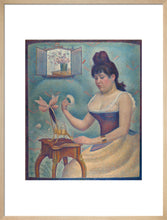 Load image into Gallery viewer, Young Woman Powdering Herself (art print, large, natural)
