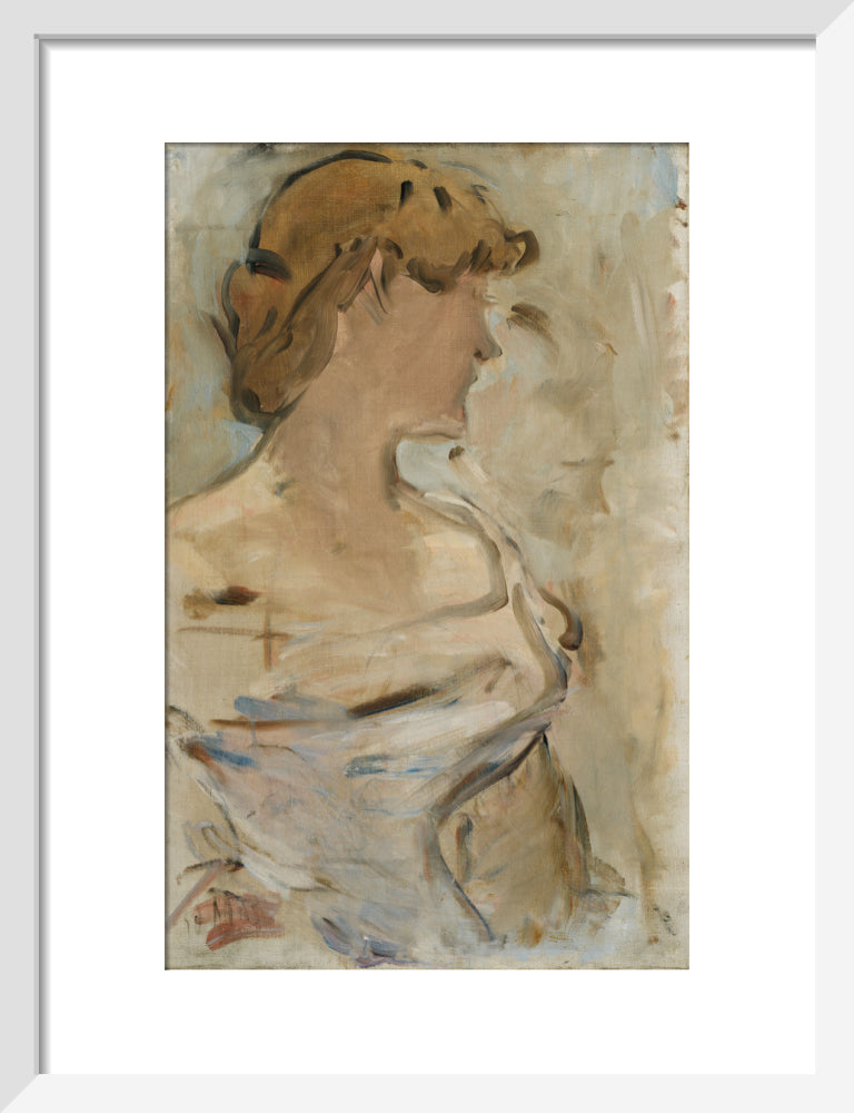 Au Bal - Marguerite de Conflans en toilette de bal (art print, small, white)