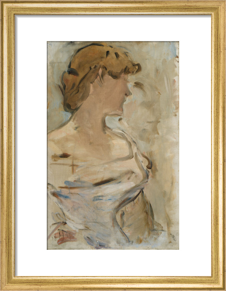 Au Bal - Marguerite de Conflans en toilette de bal (art print, small, gold)