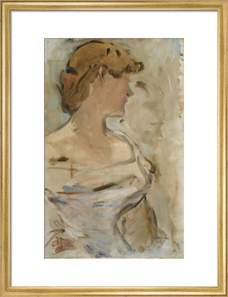 Au Bal - Marguerite de Conflans en toilette de bal (art print, medium, gold)