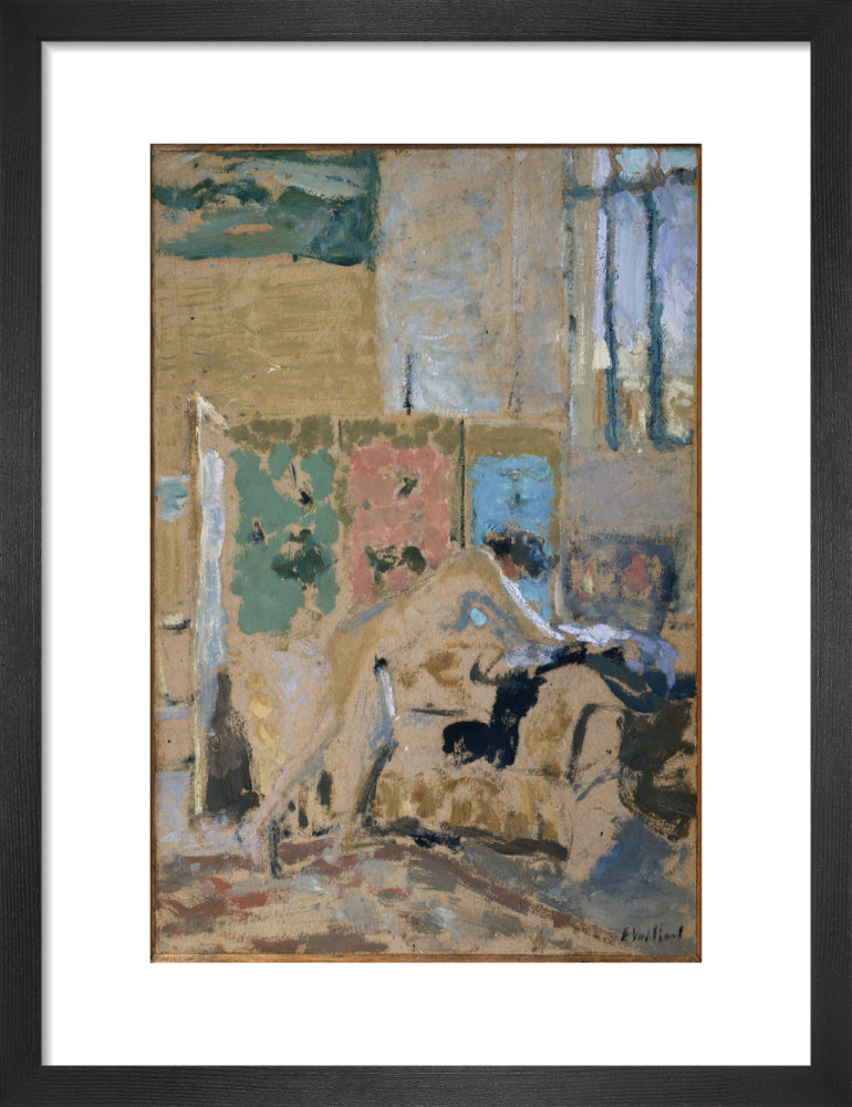 Interior with a Screen (art print, small, black)