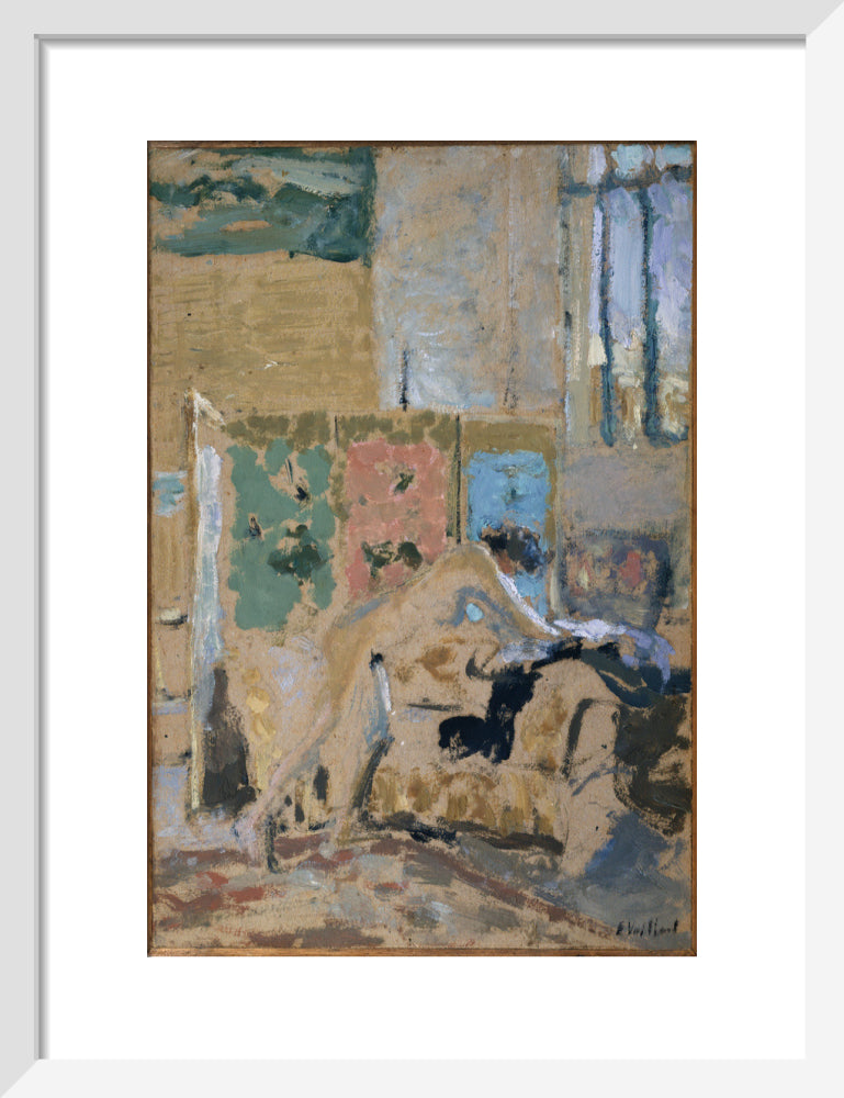 Interior with a Screen (art print, small, white)