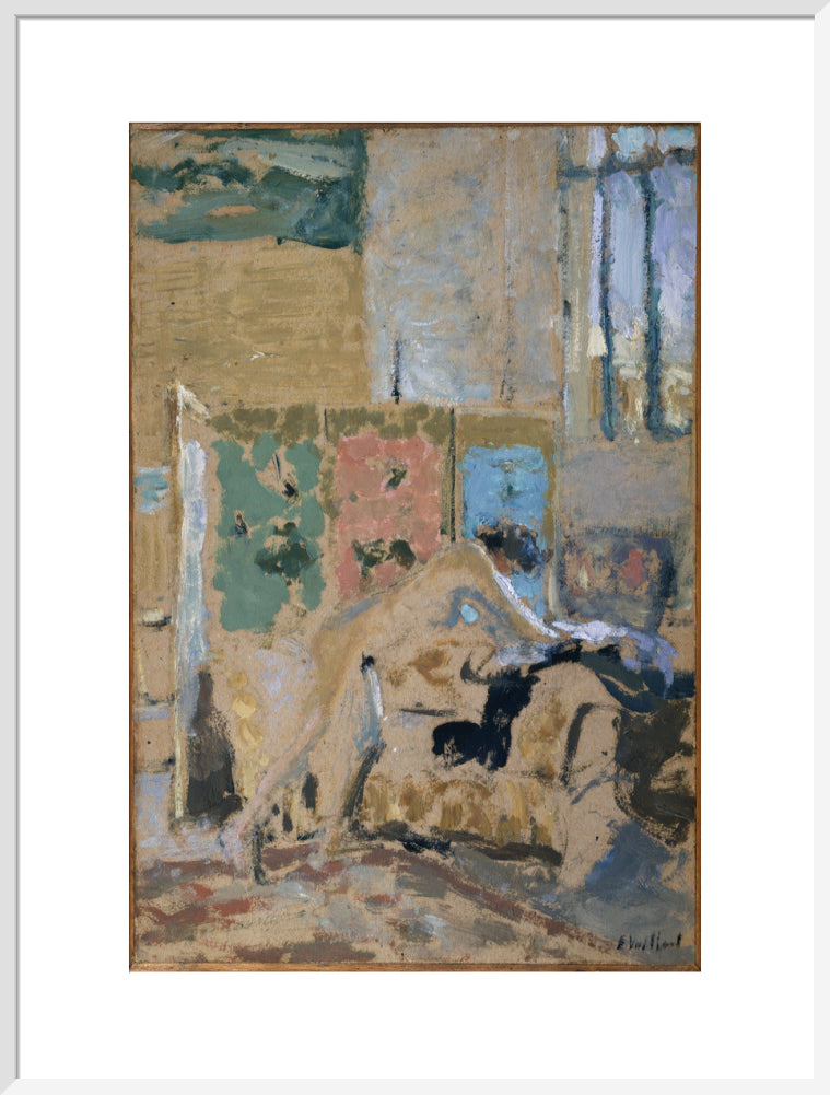 Interior with a Screen (art print, extra large, white)