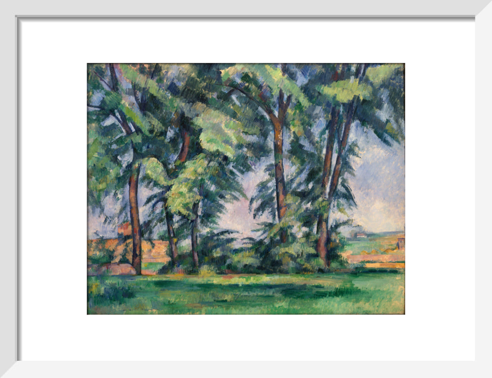 Tall Trees at the Jas de Bouffan (art print, small, white)