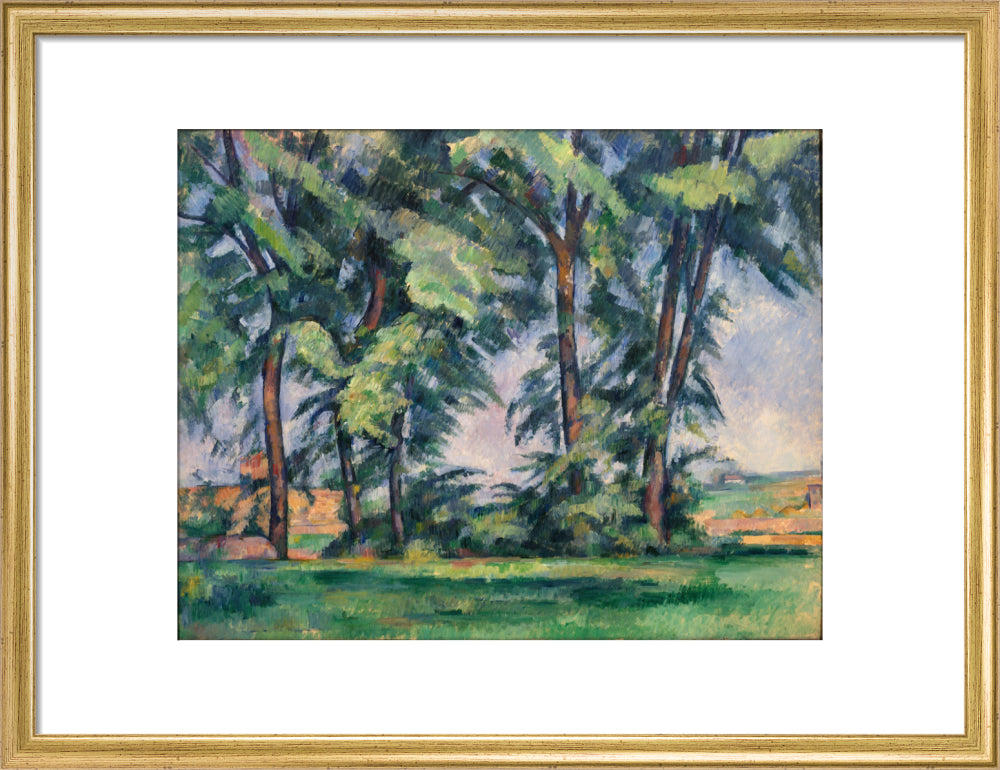 Tall Trees at the Jas de Bouffan (art print, medium, gold)