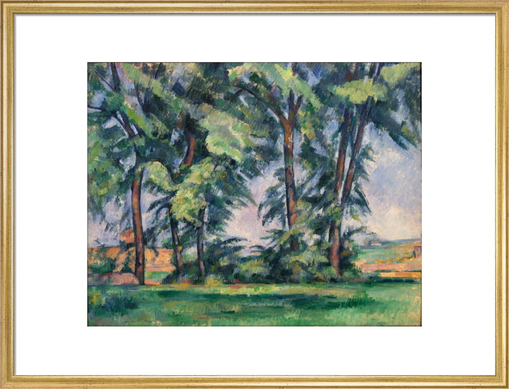 Tall Trees at the Jas de Bouffan (art print, large, gold)