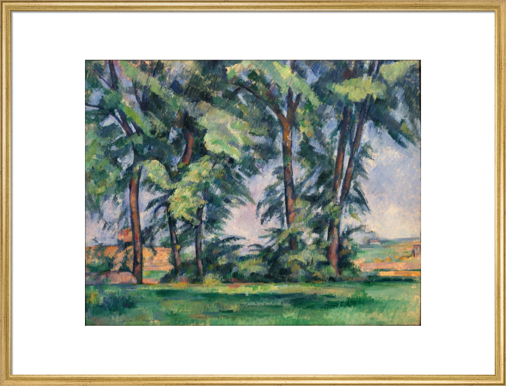 Tall Trees at the Jas de Bouffan (art print, extra large, gold)