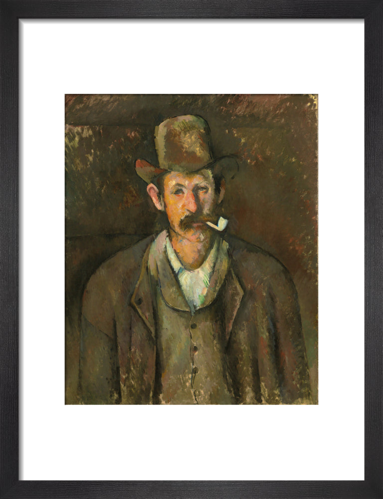 Man with a Pipe (art print, small, black)
