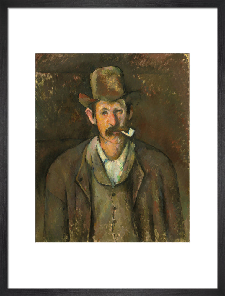 Man with a Pipe (art print, medium, black)