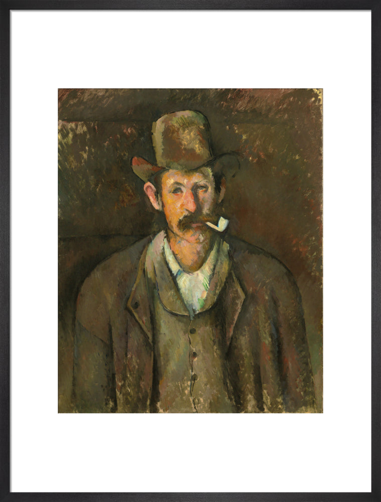 Man with a Pipe (art print, large, black)