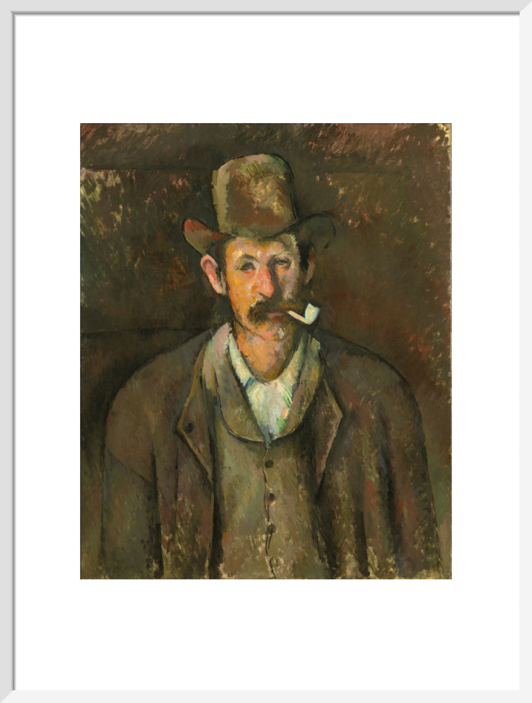 Man with a Pipe (art print, large, white)