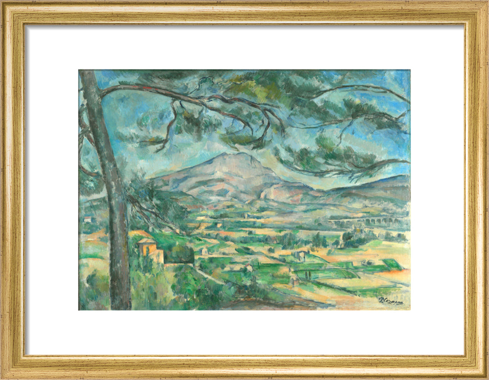 The Montagne Sainte-Victoire with Large Pine (art print, small, gold)
