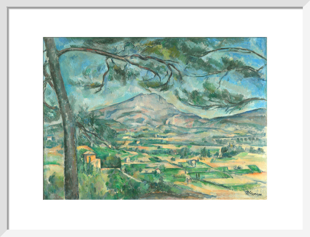 The Montagne Sainte-Victoire with Large Pine (art print, medium, white)