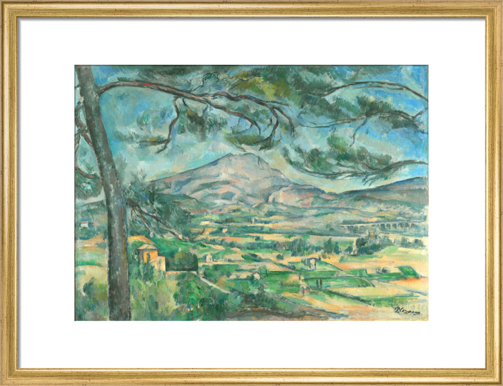 The Montagne Sainte-Victoire with Large Pine (art print, medium, gold)