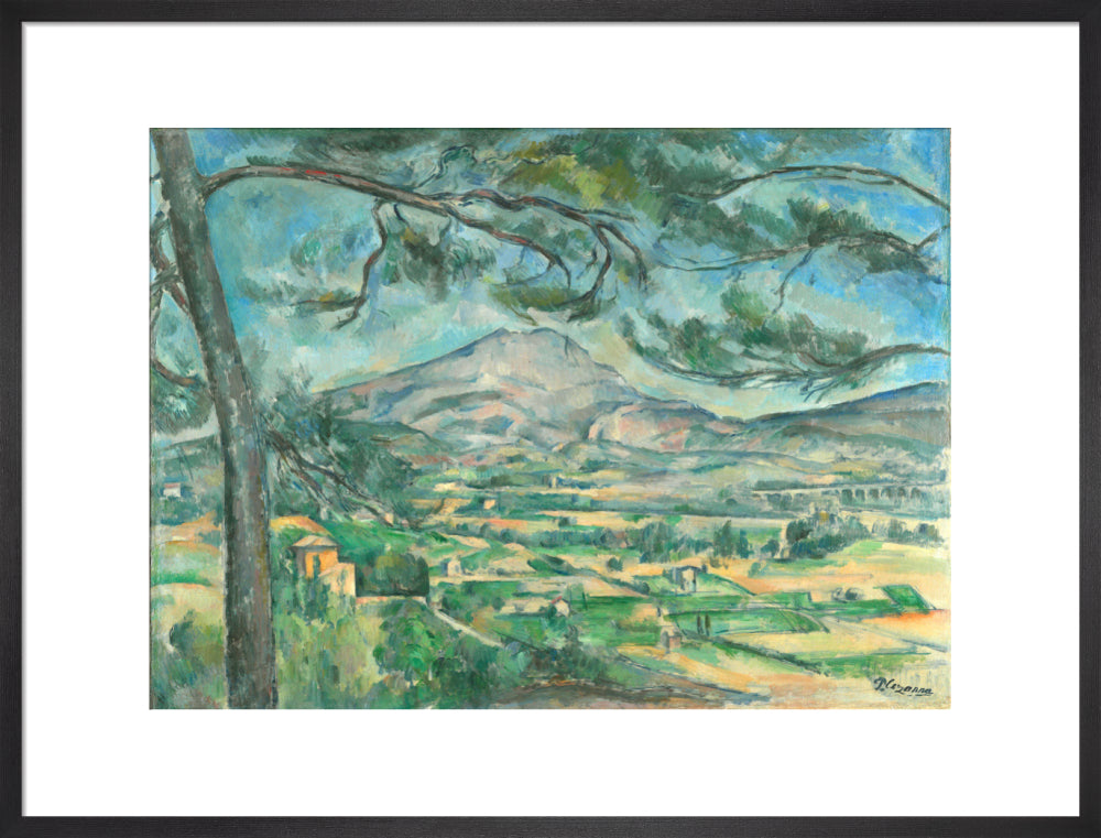 The Montagne Sainte-Victoire with Large Pine (art print, large, black)