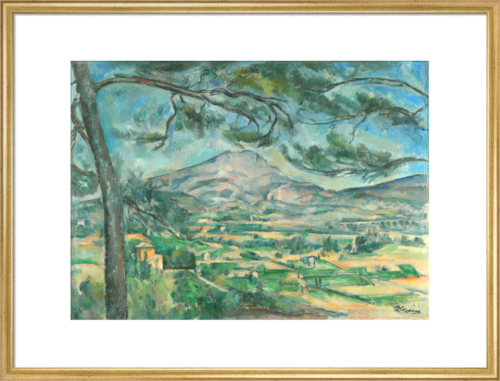 The Montagne Sainte-Victoire with Large Pine (art print, large, gold)