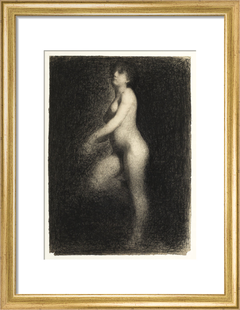 Female Nude (art print, small, gold)