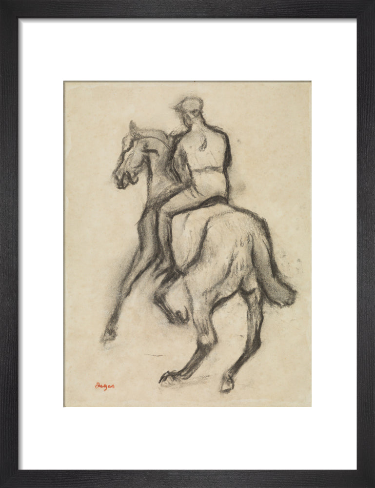 Man on Horseback (art print, small, black)