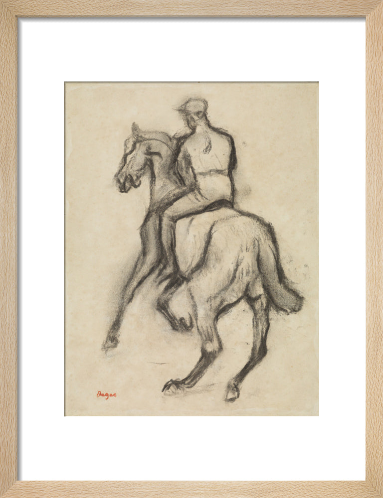 Man on Horseback (art print, small, natural)