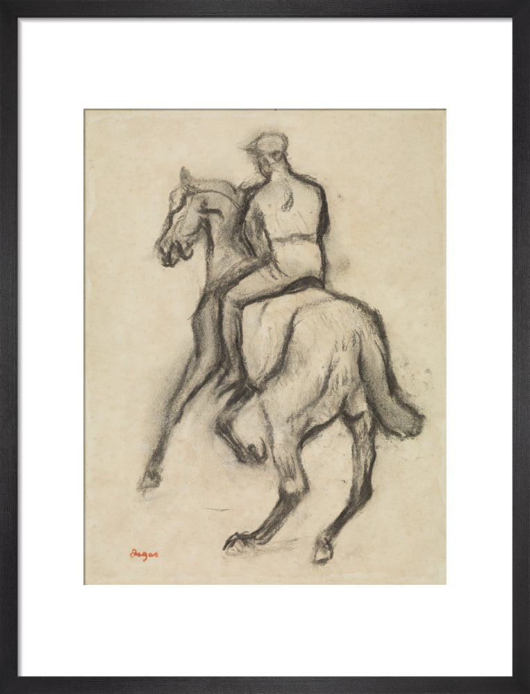 Man on Horseback (art print, medium, black)