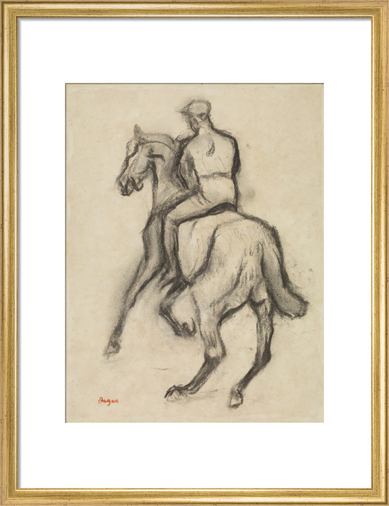 Man on Horseback (art print, medium, gold)