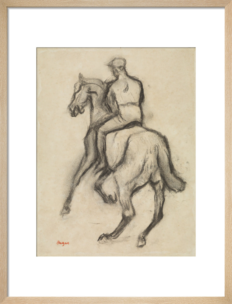 Man on Horseback (art print, medium, natural)