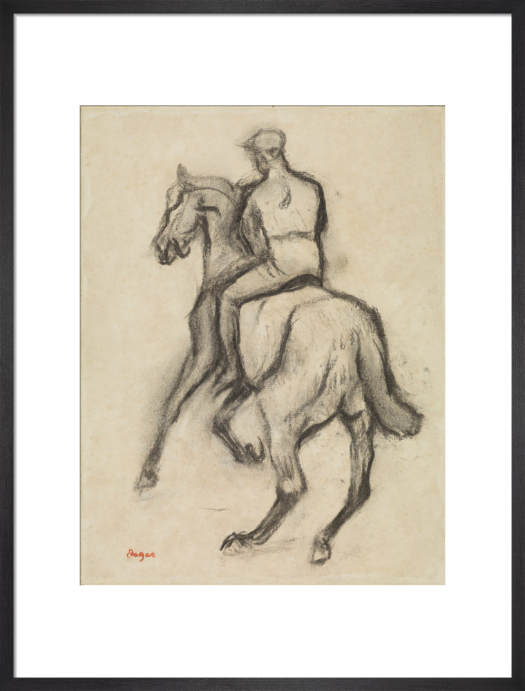Man on Horseback (art print, large, black)