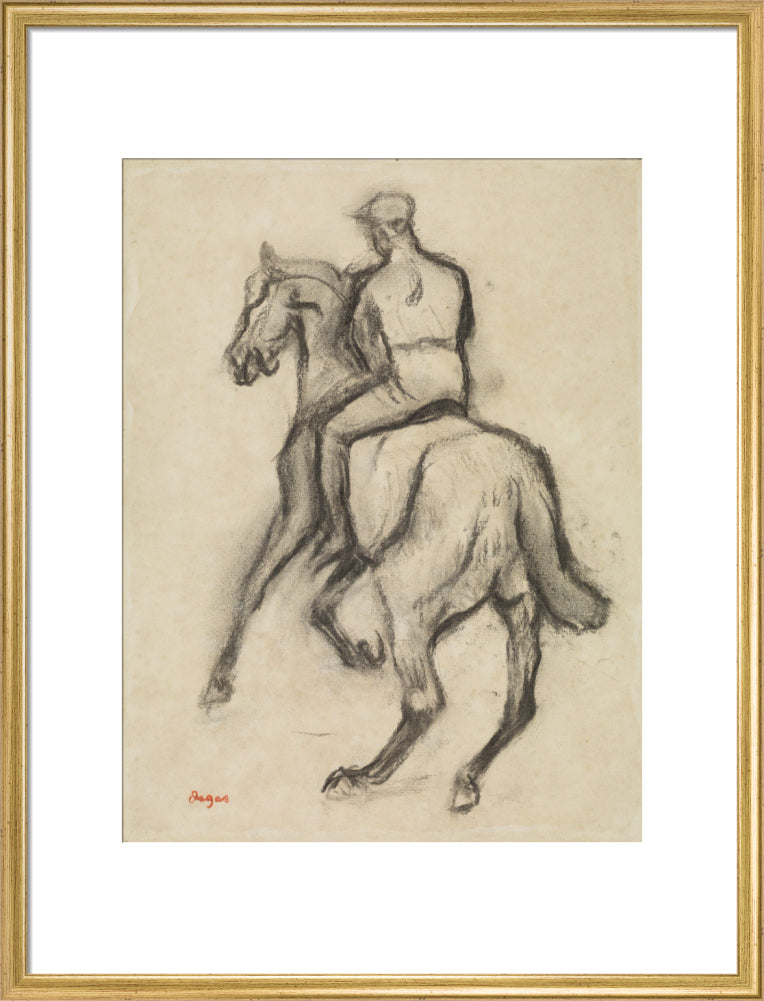 Man on Horseback (art print, large, gold)