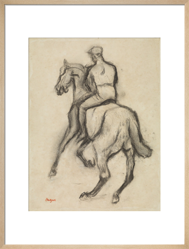 Man on Horseback (art print, large, natural)