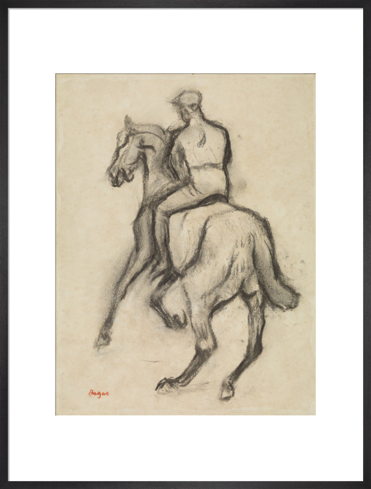 Man on Horseback (art print, extra large, black)