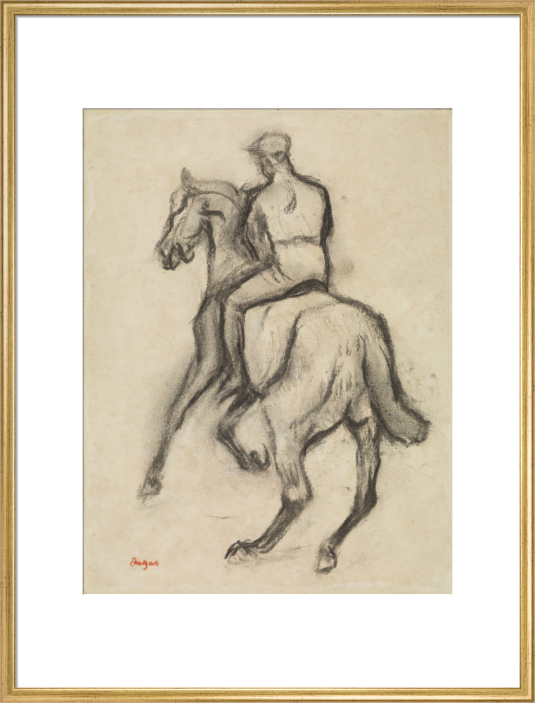 Man on Horseback (art print, extra large, gold)
