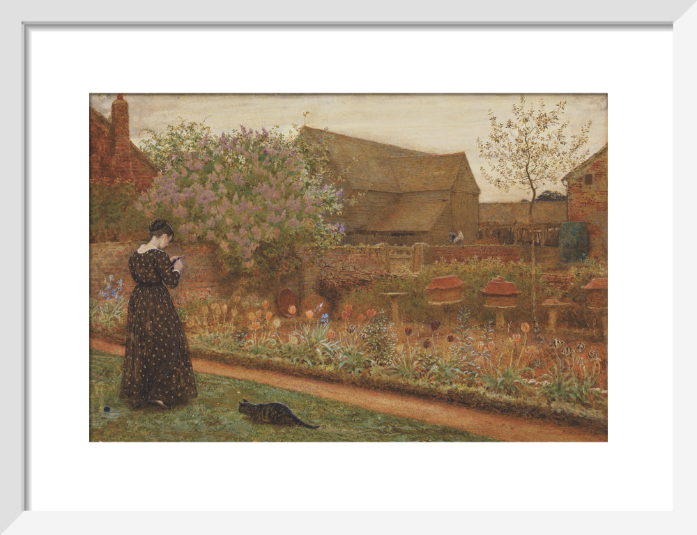 The Old Farm Garden (art print, small, white)