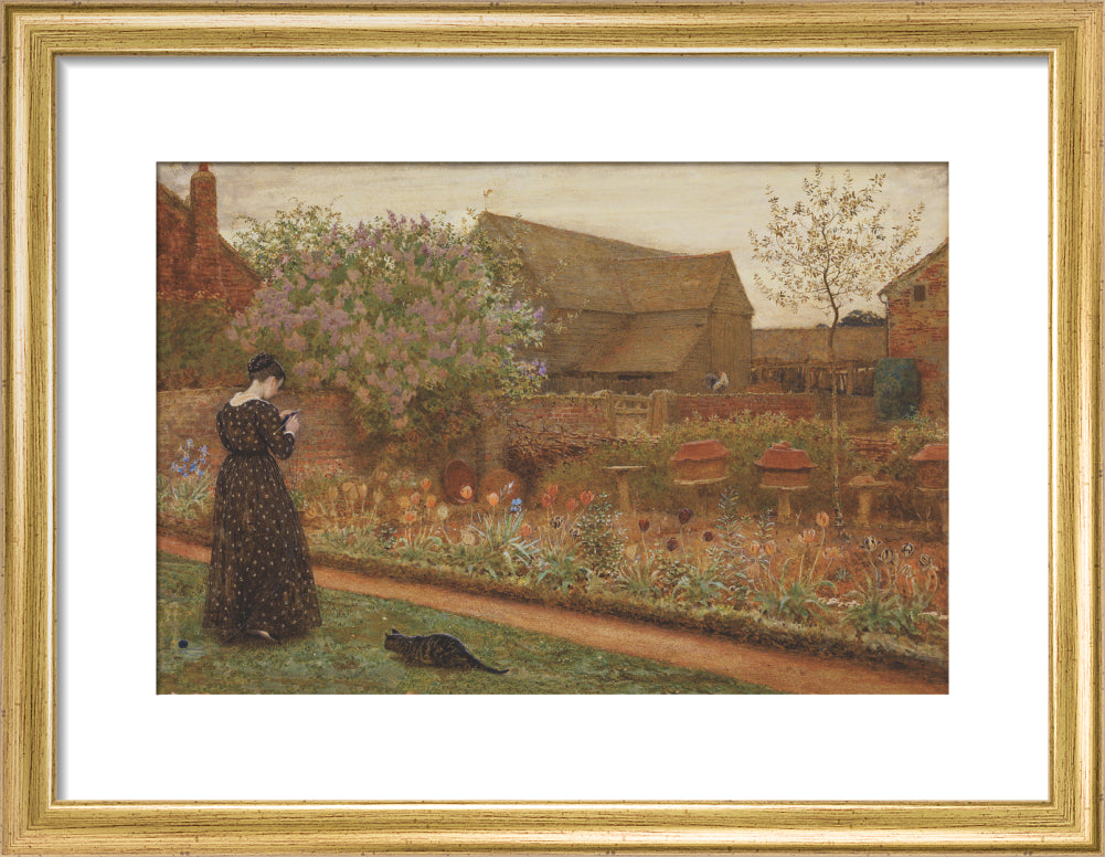 The Old Farm Garden (art print, small, gold)