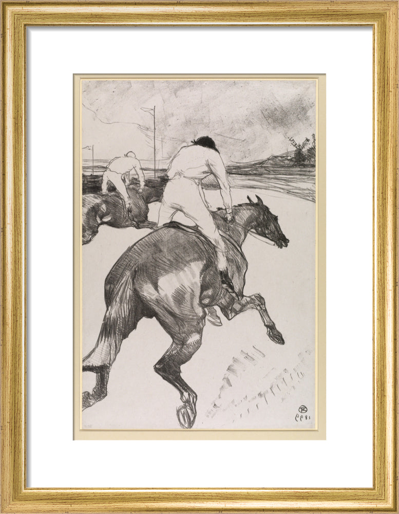 The Jockey (art print, small, gold)