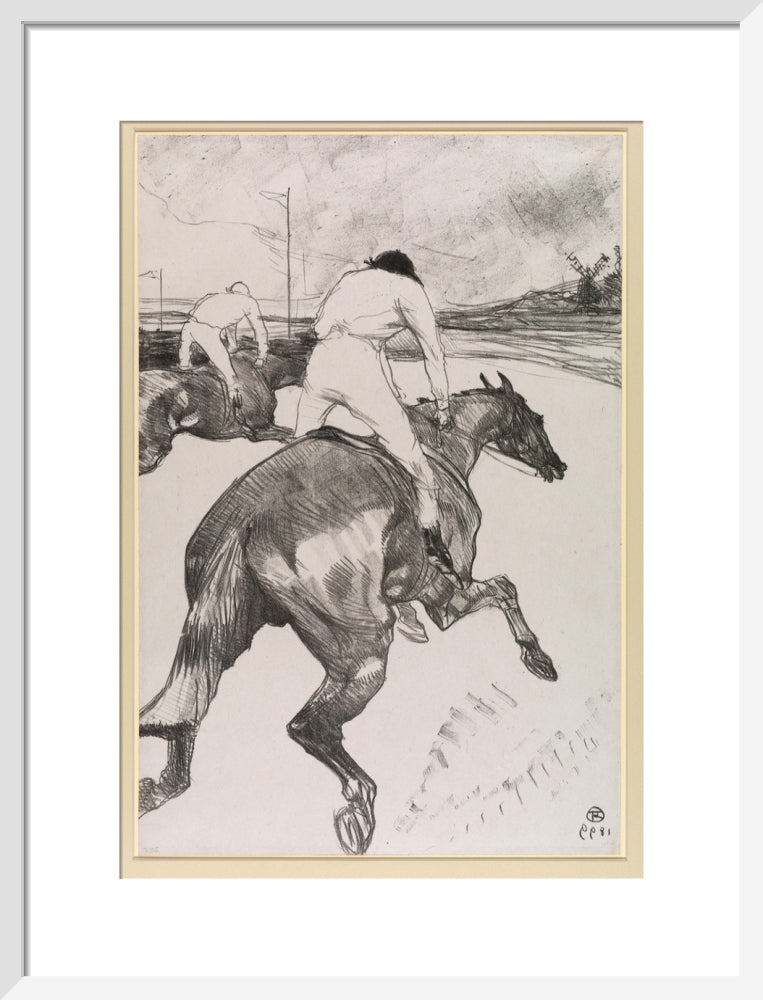 The Jockey (art print, medium, white)
