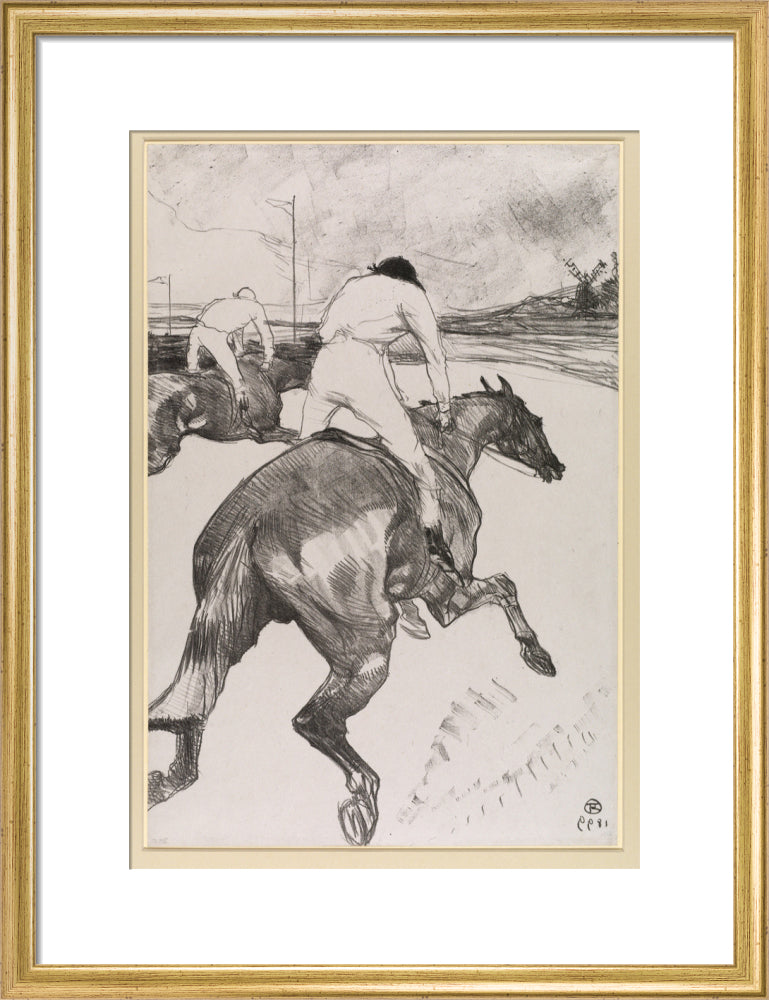 The Jockey (art print, medium, gold)
