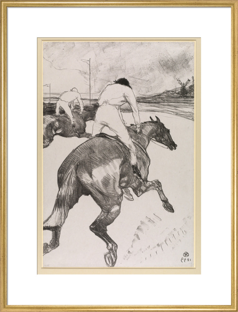 The Jockey (art print, extra large, gold)