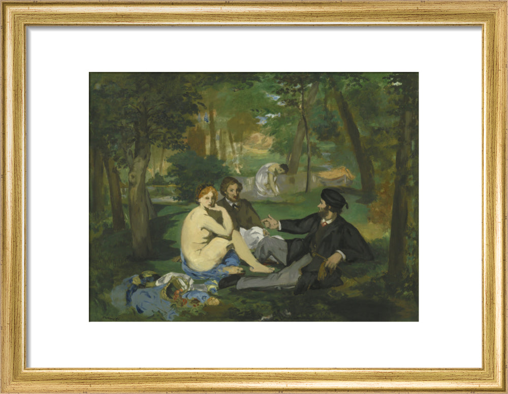 Le Dejeuner sur l'herbe (art print, small, gold)
