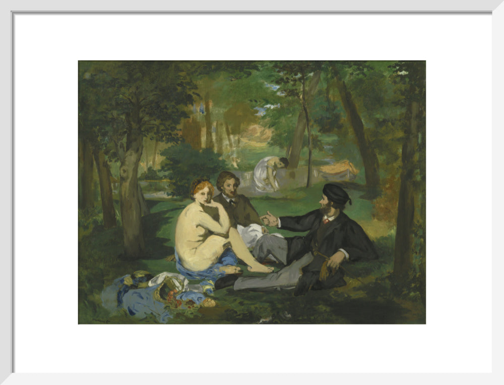 Le Dejeuner sur l'herbe (art print, medium, white)
