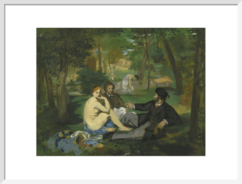 Le Dejeuner sur l'herbe (art print, large, white)
