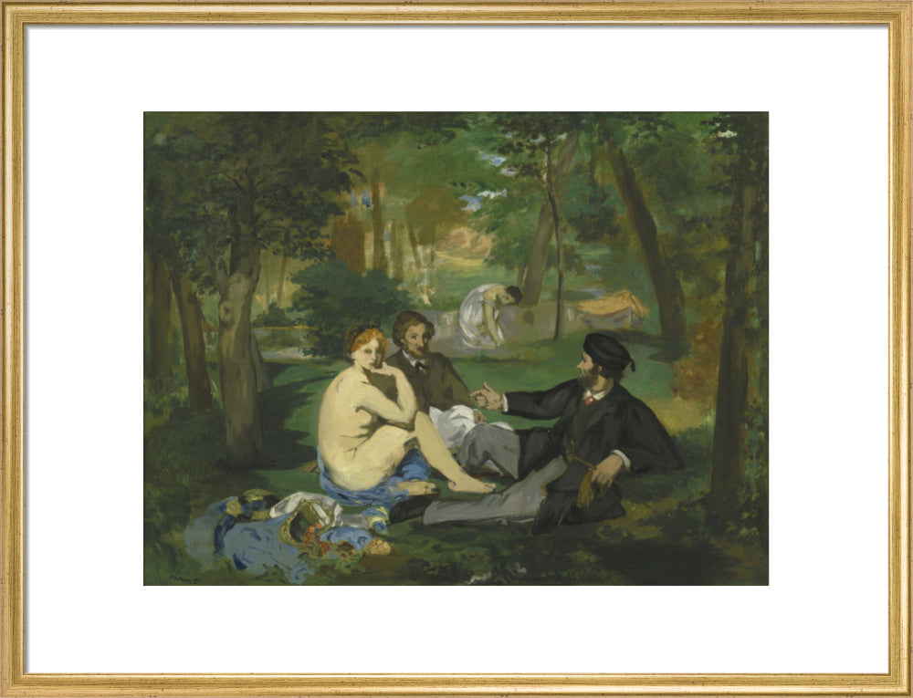 Le Dejeuner sur l'herbe (art print, large, gold)