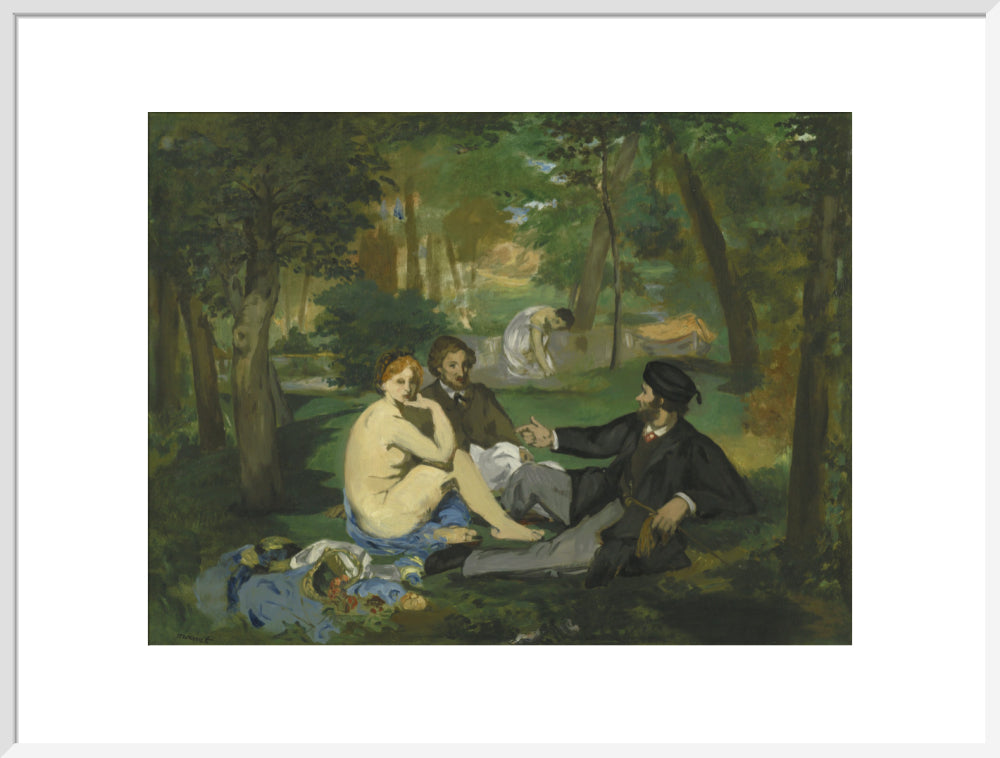 Le Dejeuner sur l'herbe (art print, extra large, white)