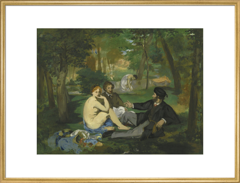 Le Dejeuner sur l'herbe (art print, extra large, gold)