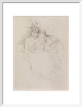 Load image into Gallery viewer, Berthe Morisot Drawing, with Her Daughter, 1889

