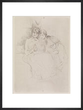 Load image into Gallery viewer, Berthe Morisot Drawing, with Her Daughter, 1889
