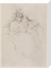 Load image into Gallery viewer, Berthe Morisot Drawing, with Her Daughter, 1889
